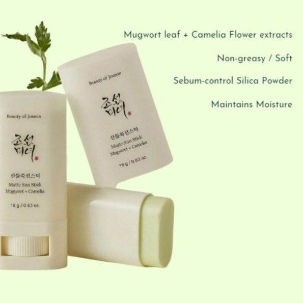 Benefits-Beauty of Joseon Matte SunStick Mugwort + Camelia | Korean Beauty Products NZ