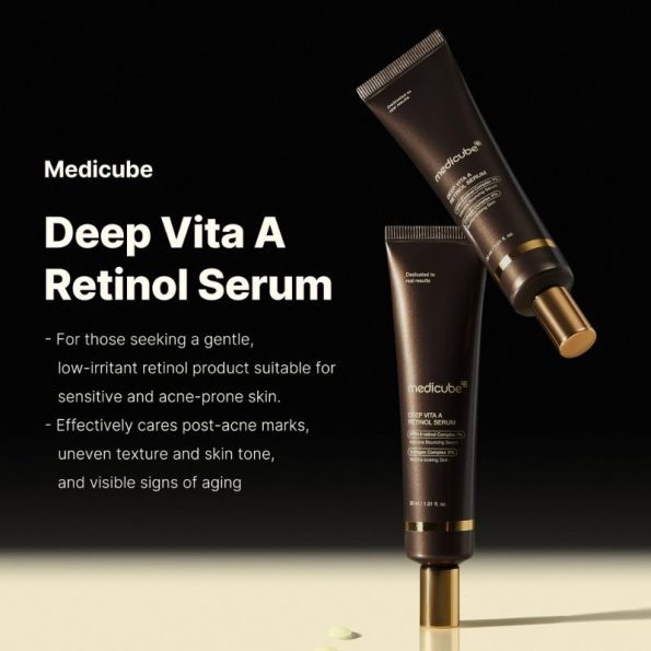 Benefits-medicube Deep Vita A Retinol Serum | Korean Beauty Products NZ