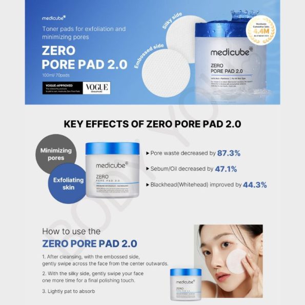 Effects of using medicube ZERO PORE PAD 2.0 | Korean Beauty Products NZ