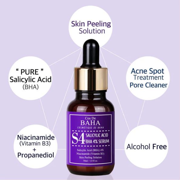 Ingredients-Cos De BAHA Salicylic Acid BHA 4% Serum | Korean Beauty Products NZ