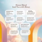 wellness whispers house blend ice tea with honey